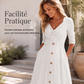 👗50% DE RÉDUCTION !🎇Robe décontractée pour femme à col en V croisé