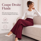 🌸 OFFRE LIMITÉE –50% ! ✨ Pantalon large élégant à taille haute pour femme