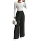 🌸 OFFRE LIMITÉE –50% ! ✨ Pantalon large élégant à taille haute pour femme