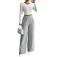 🌸 OFFRE LIMITÉE –50% ! ✨ Pantalon large élégant à taille haute pour femme