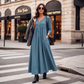 📢📢50% DE RÉDUCTION !! ⏰Robe plissée à col V et boutons pour femme