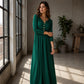 📢📢50% DE RÉDUCTION !! ⏰Robe plissée à col V et boutons pour femme