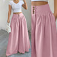 🌸 OFFRE LIMITÉE –50% ! ✨ Pantalon large plissé taille haute pour femme