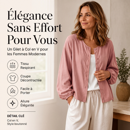 🌸 OFFRE LIMITÉE –50% ! ✨ Chemise boutonnée oversize unie pour femme
