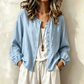 🌸 OFFRE LIMITÉE –50% ! ✨ Chemise boutonnée oversize unie pour femme