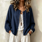 🌸 OFFRE LIMITÉE –50% ! ✨ Chemise boutonnée oversize unie pour femme