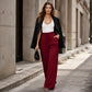 🌸 OFFRE LIMITÉE –50% ! ✨ Pantalon large plissé fluide décontracté pour femme