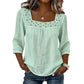 🌸 OFFRE LIMITÉE –50% ! ✨ Blouse pour femme à col carré en dentelle et crochet
