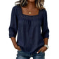 🌸 OFFRE LIMITÉE –50% ! ✨ Blouse pour femme à col carré en dentelle et crochet