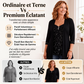 Haut féminin à paillettes et patchwork, style faux deux-pièces
