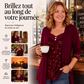 Haut féminin à paillettes et patchwork, style faux deux-pièces