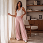 🌙 OFFRE LIMITÉE -50% ! 💕 Pantalon large à cordon pour femme