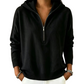 Sweat à capuche demi-zip pour femme