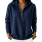 Sweat à capuche demi-zip pour femme