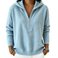 Sweat à capuche demi-zip pour femme