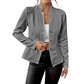 ✨ OFFRE PRIVILÈGE · -50 % | Blazer Femme Texturé à Col Montant