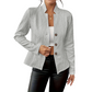 ✨ OFFRE PRIVILÈGE · -50 % | Blazer Femme Texturé à Col Montant