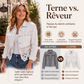 🌙 OFFRE LIMITÉE -50% ! 💕 Veste en jean à coutures en dentelle pour femme