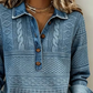 🌙 OFFRE LIMITÉE -50% ! 💕 Chemise à manches longues en jean patchwork pour femme avec col