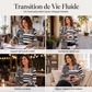 T-shirt décontracté à manches courtes et col rond pour femme, coupe ample avec impression numérique