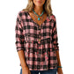 Blouse décontractée col V coupe ample pour femme