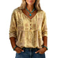 Blouse décontractée col V coupe ample pour femme