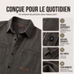 Chemise utilitaire oversize à manches longues pour homme