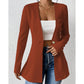Blazer femme à col V et bouton unique