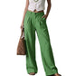 Pantalon Large Femme en Mélange Coton-Lin
