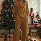 Ensemble Femme 2 Pièces – Col Bénitier & Pantalon Large