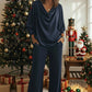 Ensemble Femme 2 Pièces – Col Bénitier & Pantalon Large
