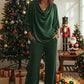 Ensemble Femme 2 Pièces – Col Bénitier & Pantalon Large