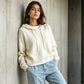 🔥 -53 % | 🧶 Pull à Capuche en Maille Femme – Style Cosy & Décontracté