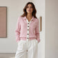 Cardigan Femme Rayé en Maille