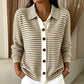 Cardigan Femme Rayé en Maille