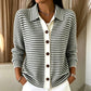 Cardigan Femme Rayé en Maille