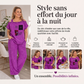 Ensemble Femme 2 Pièces – Haut Épaules Dénudées & Pantalon Large