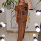 Ensemble Femme 2 Pièces – Haut Épaules Dénudées & Pantalon Large
