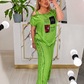 Ensemble Femme 2 Pièces – Haut Épaules Dénudées & Pantalon Large