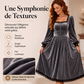 ✨ LE CHARME DU VELOURS | Robe Vintage à Encolure Carrée -50 %