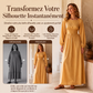 Robe Longue Femme Rayée à Taille Élastique