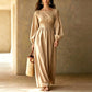 Robe Longue Femme Rayée à Taille Élastique