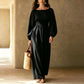Robe Longue Femme Rayée à Taille Élastique
