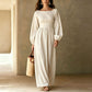 Robe Longue Femme Rayée à Taille Élastique