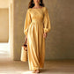 Robe Longue Femme Rayée à Taille Élastique