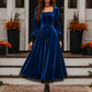 ✨ LE CHARME DU VELOURS | Robe Vintage à Encolure Carrée -50 %