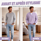 ✨ OFFRE PRIVILÈGE · -50 % | Haut Homme Gaufré Effet 2-en-1