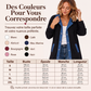 Veste décontractée en jean à patchwork pour femme