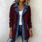 Veste décontractée en jean à patchwork pour femme