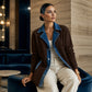 Veste décontractée en jean à patchwork pour femme